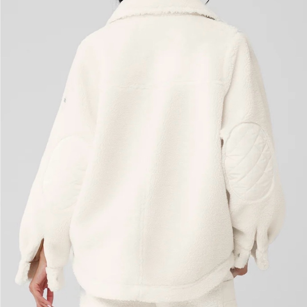 Alo Sherpa Edge Shacket Size XS Ivory - Picture 2 of 5